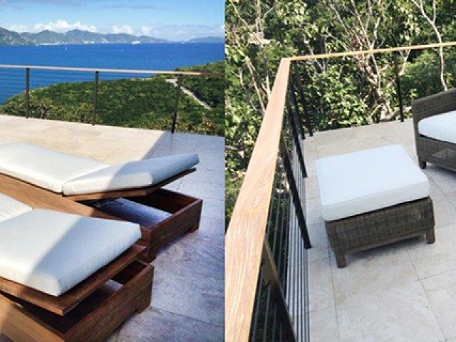 St. John U.S. Virgin Islands Terrace Interior Design - Robert Schwarzenbach